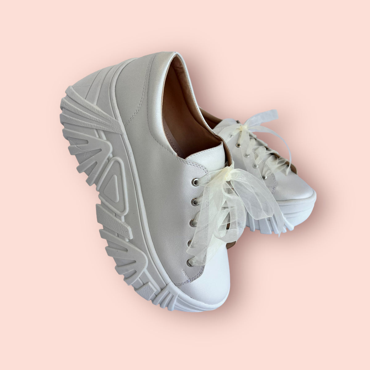 Tenis feminino best sale flatform branco