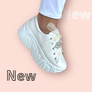 Tenis flatform hot sale branco